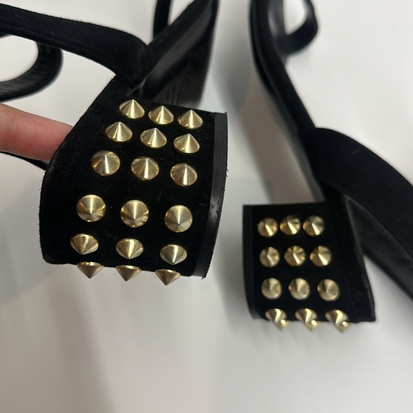 ALEXANDER MCQUEEN SPIKE BLOCK HEEL SANDALS - Picture 11 of 15